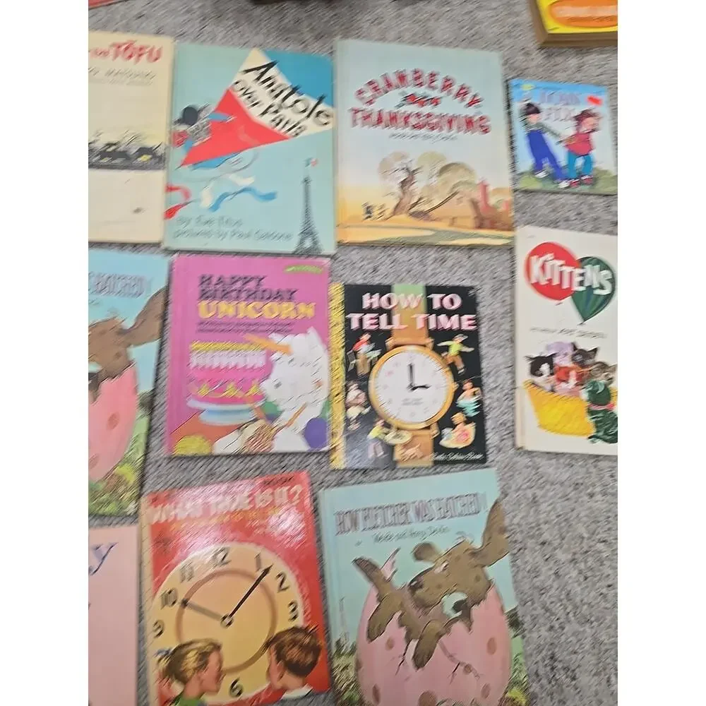 Lot of 15 Vintage‎ Mixed Authors Read Along Hardcover Children's Story Books